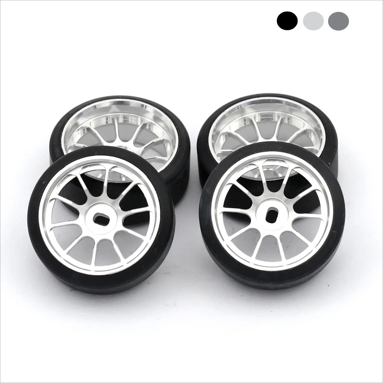 1.5 Degrees Hard Plastic Drift Tires Metal Wheel Rim for Wltoys 284131 K969 K989 Kyosho Mini-Z 1/28 RC Car Upgrade Parts