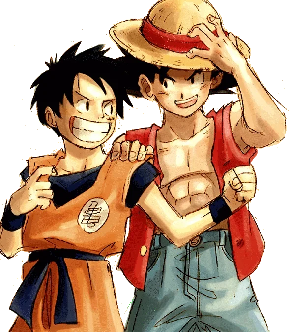 Monkey D. Luffy and Goku One Piece Weatherproof Anime Sticker Car Decal 3