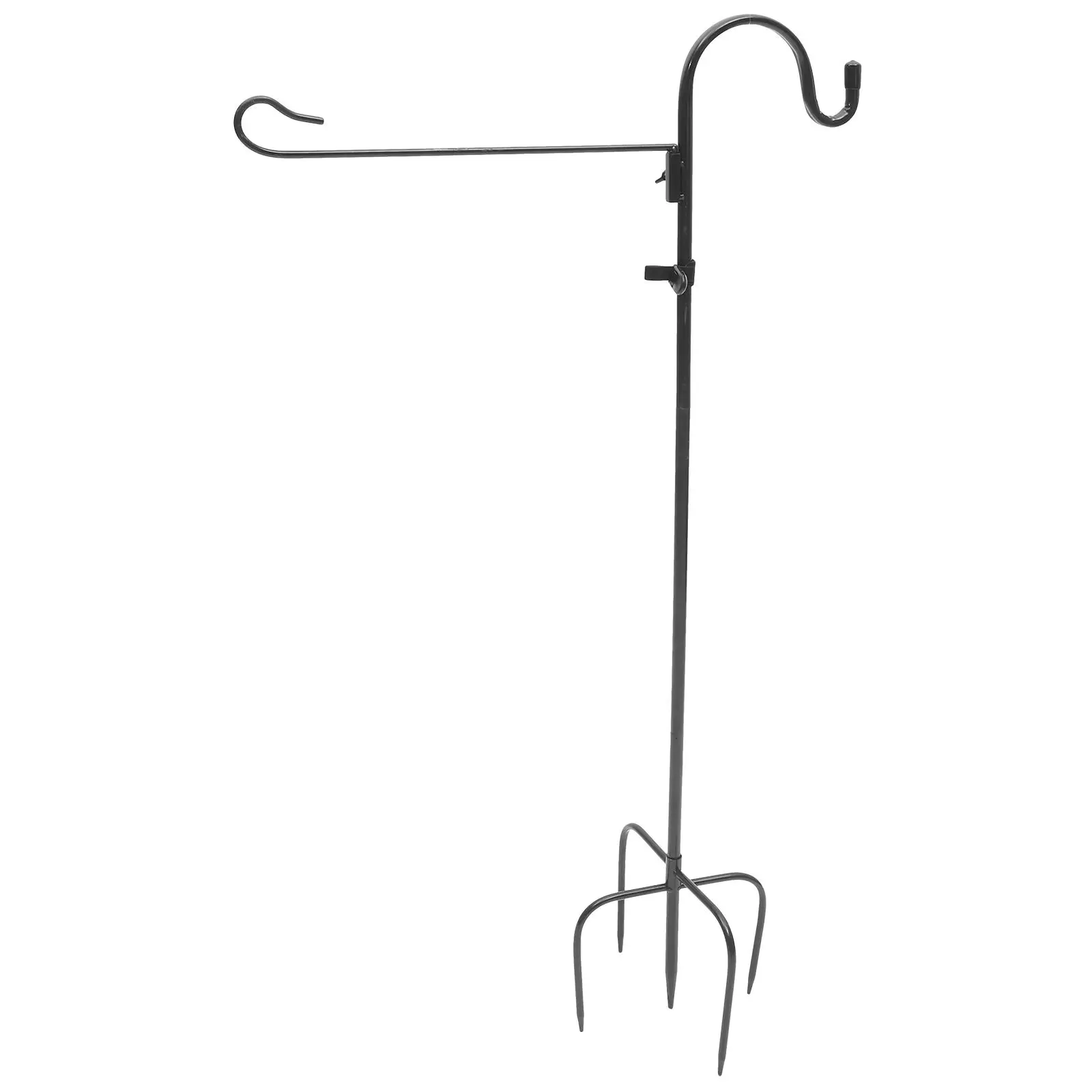 Iron Shepherd Hook Flagpole Stand 36 Inch Weather Resistant Outdoor Garden Lantern Holder Stake Pole Metal Hooks for Bird