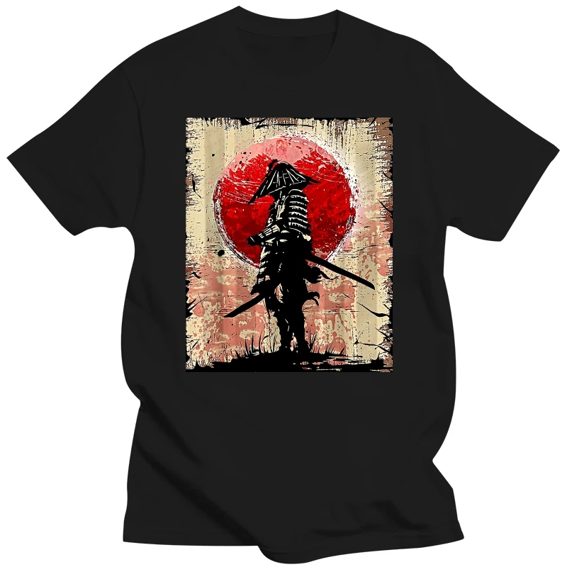 Japanese Art Samurai Vintage Fighter Retro Design T Shirt Men T Shirt Summer anime Cotton T-shirt Tees Streetwear Harajuku