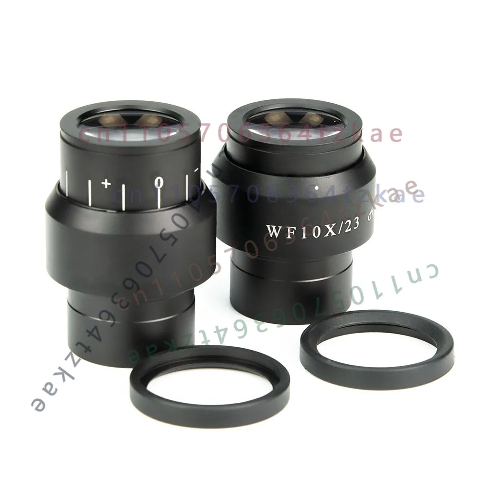 2Pcs Stereo Microscope WF10X Wide Angle Eyepiece Φ30mm 23mm Ocular Diopter Adjustable aOptical Observation Accessory
