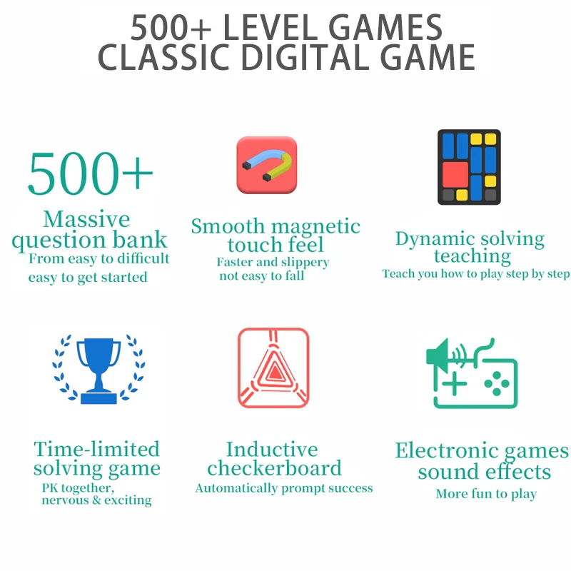 Neues Super Slide Huarong Road Smart Sensor Game 500+ Leveled Challenge Learning Puzzle Interaktives Spielzeug Intelligenter Abstandssensor