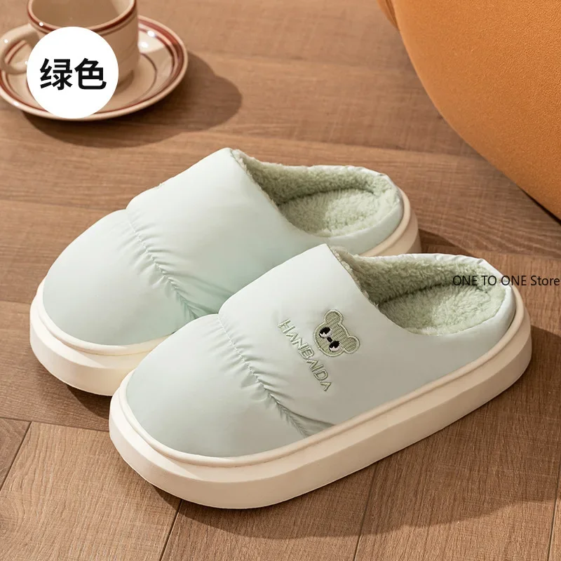 جديد نعال من القطن للنساء مناسبة للاستخدام المنزلي داخلي مكافحة زلة الحبس أحذية سميكة سوليد الدافئة للأزواج شبشب رجالي