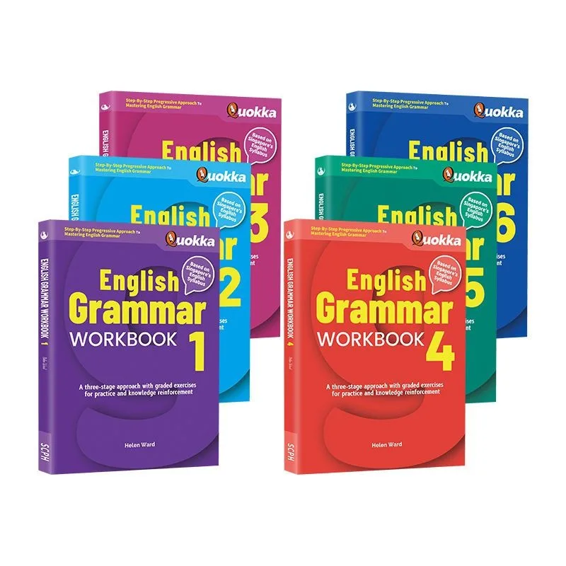 

3 Books/set English Version of Singapore English Grammar Workbook for Primary School Teaching Aids for Grades 1-6