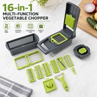 16-in-1 Vegetable Chopper PE+ABS Multi-Blade Kitchen Gadget for Home Cooking & Meal Prep 1