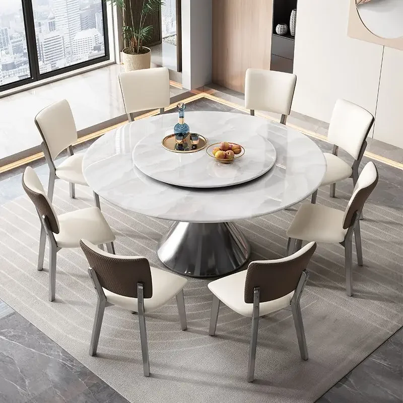 Mesa De comedor De moda De café, mesa De comedor moderna De lujo, única, limpia y barata, muebles De cocina redondos