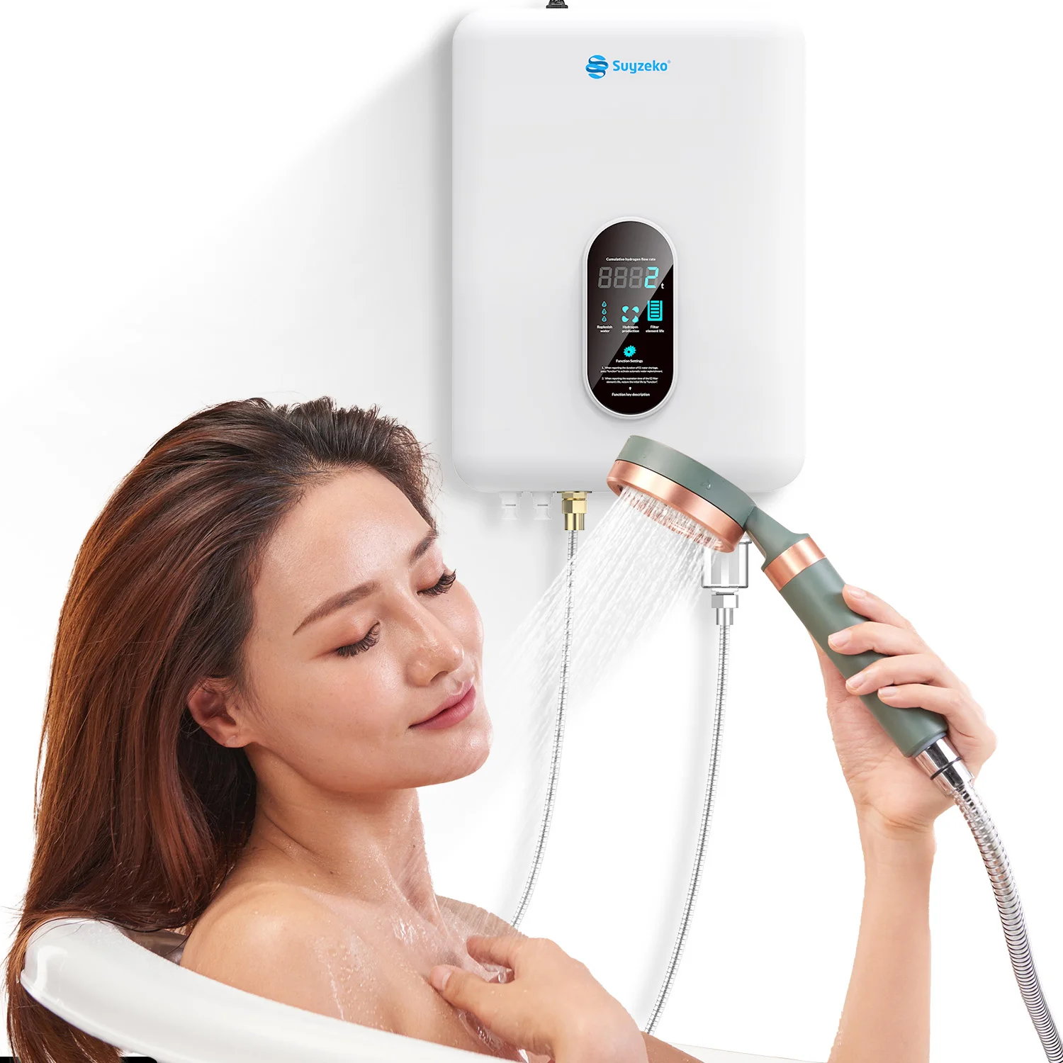 Suyzeko Wall-mounted Hydrogen Bath Machine for Antioxidant, Anti-inflammatory, Fatigue Relief Hydrogen Output Family Health