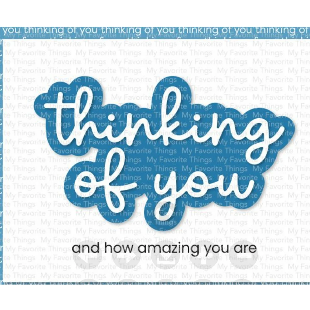 شكرا لك التفكير فيك عدة جديدة قطع معدنية يموت Stamps سجل القصاصات مذكرات الديكور النقش قطع يموت قالب DIY بها بنفسك تحية