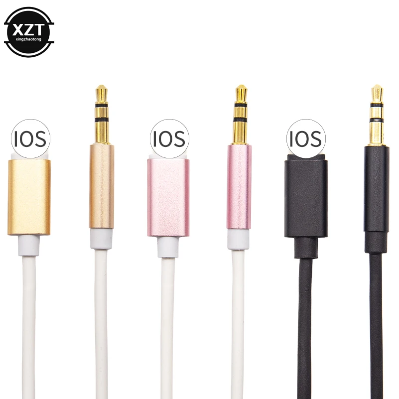 For Lightning to 3.5mm Jack Car Audio Cable For iPhone 14 13 12 7 8 X Adapter Audio Transfer Male to Male AUX Cable 1M Headphone