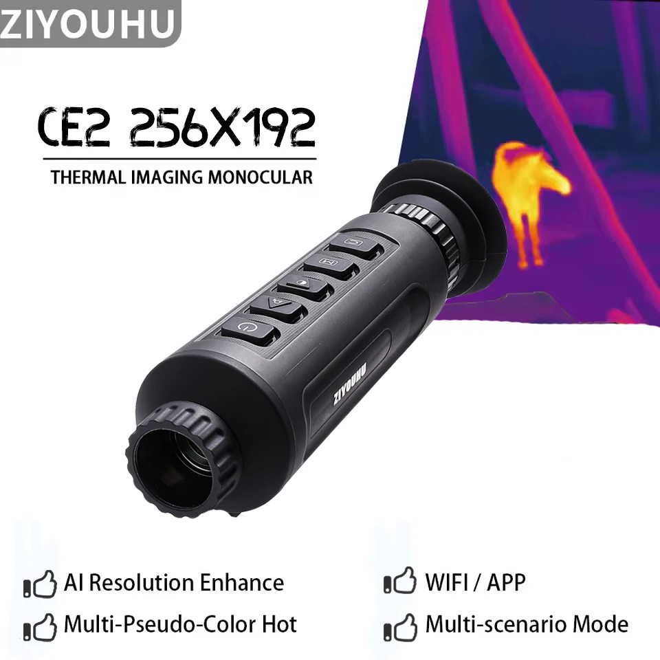 CE2 Thermal Imager Monocular 256x192 IR Pixel for Hunting Multiple Scenarios Hot Mode Hotsport Tracking Thermal Imaging Camera