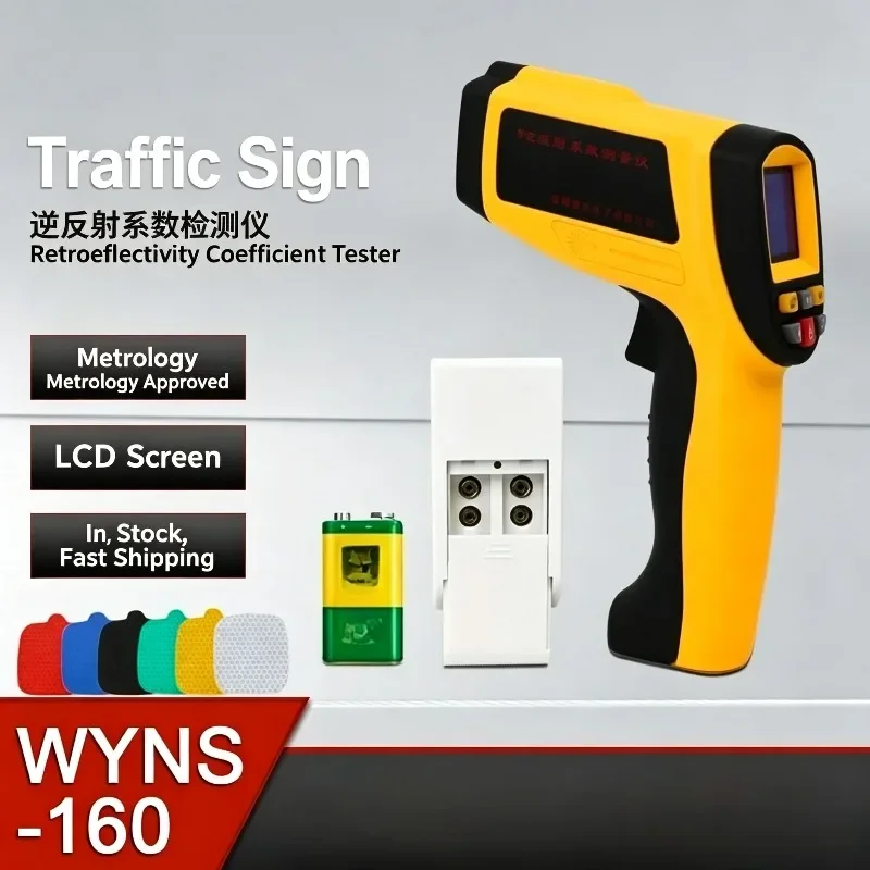 Wyns-160 Retroreflection Coefficient Tester Automobile Road Traffic Reflective Sign Detection Instrument
