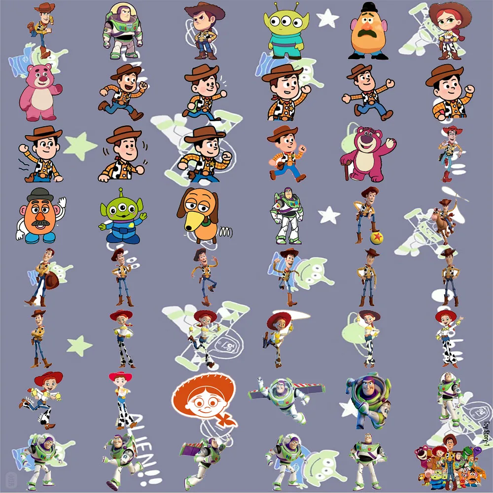 55PCS Q Version Of Cute Cartoon Cowboy Robot Pink Bear Handbook DIY Notebook Water Cup Stickers