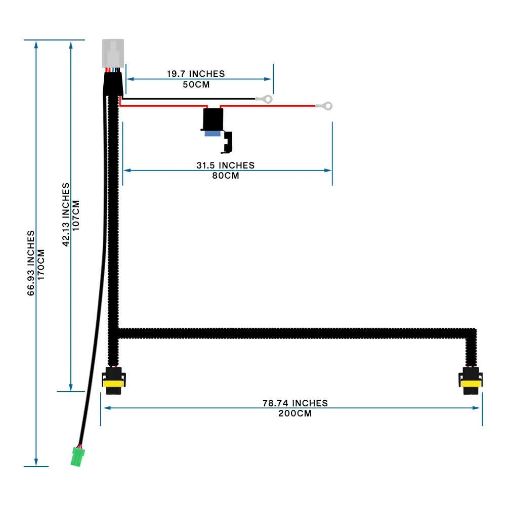 Fendinebbia interruttore On/Off cablaggio fusibile relè kit per Opel/Vauxhall Movano Vivaro A Renault Trafic II per Nissan Primaster