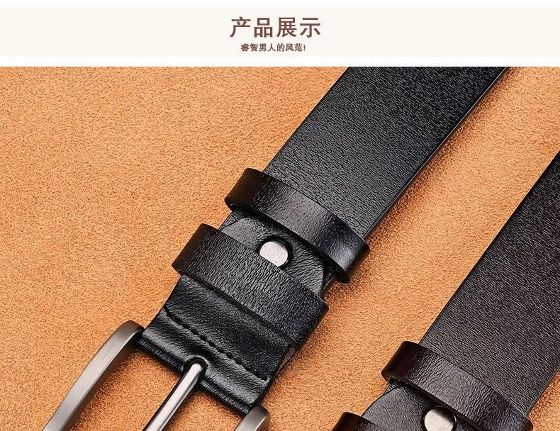 Guter und Günstiger Herren Retro-Dornschließen-Gürtel Geeignet für Formelle Anlässe Hohe Kosteneffizienz Casual Anzug-Hosen-Gürtel Design – Detail 12