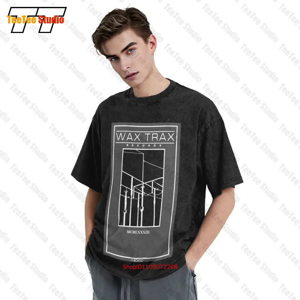 Wax Trax Records Vintage T-Shirt Vtg Wire Logo Industrial Ebm Front 242 Fla Post Punk KKO2