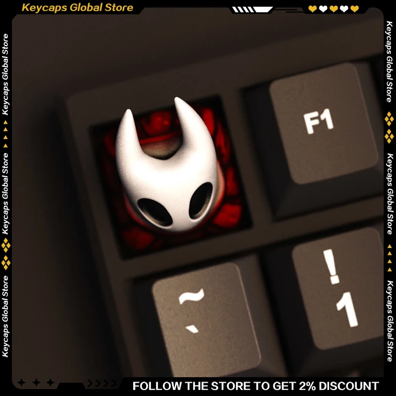 

Hollow Knight Game аниме колпачок для ключей из смолы OEM милые 3D креативные колпачки для ключей ручной работы индивидуальный аксессуар для механической клавиатуры подарок геймер