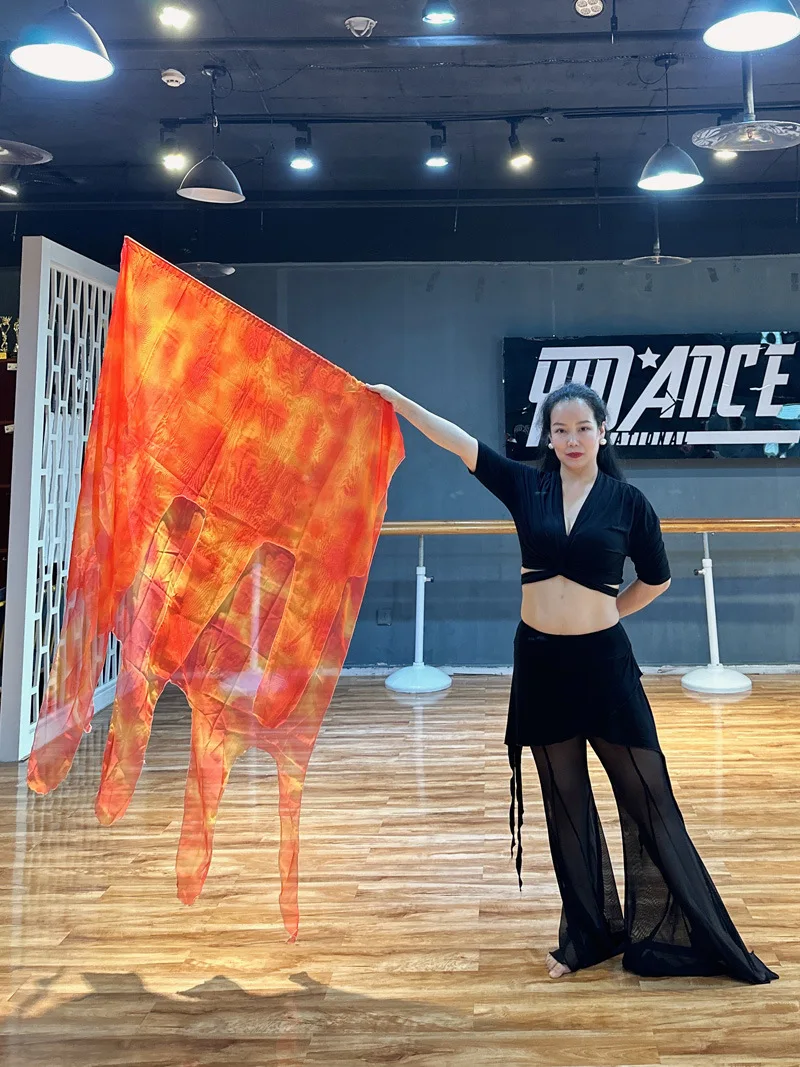 

Praise Dance Worship Flags Tie-dye Adult Angel Wing Flag With Scalable Rods Belly Dancing Accessories Stage Practice Props