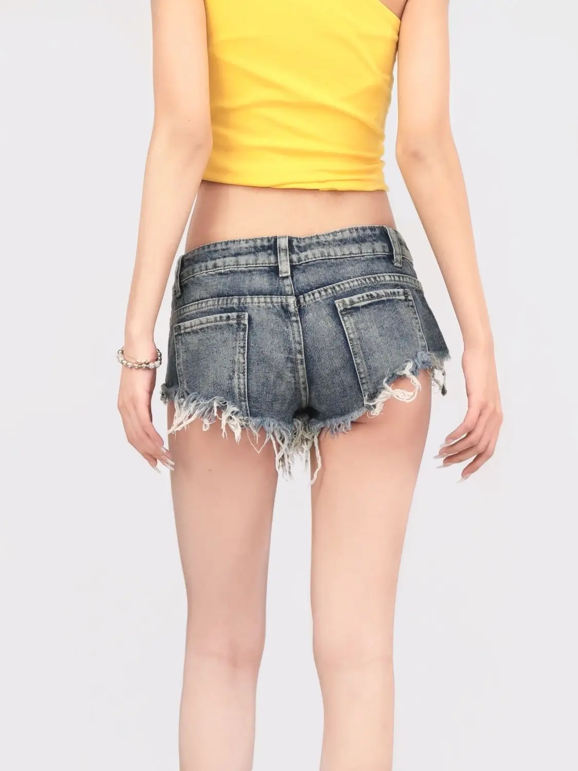 retro szorstkie krawędzie niskiej talii spodenki jeansowe damskie letnie nowe nitowane krótkie jeansowe spodenki booty y2k