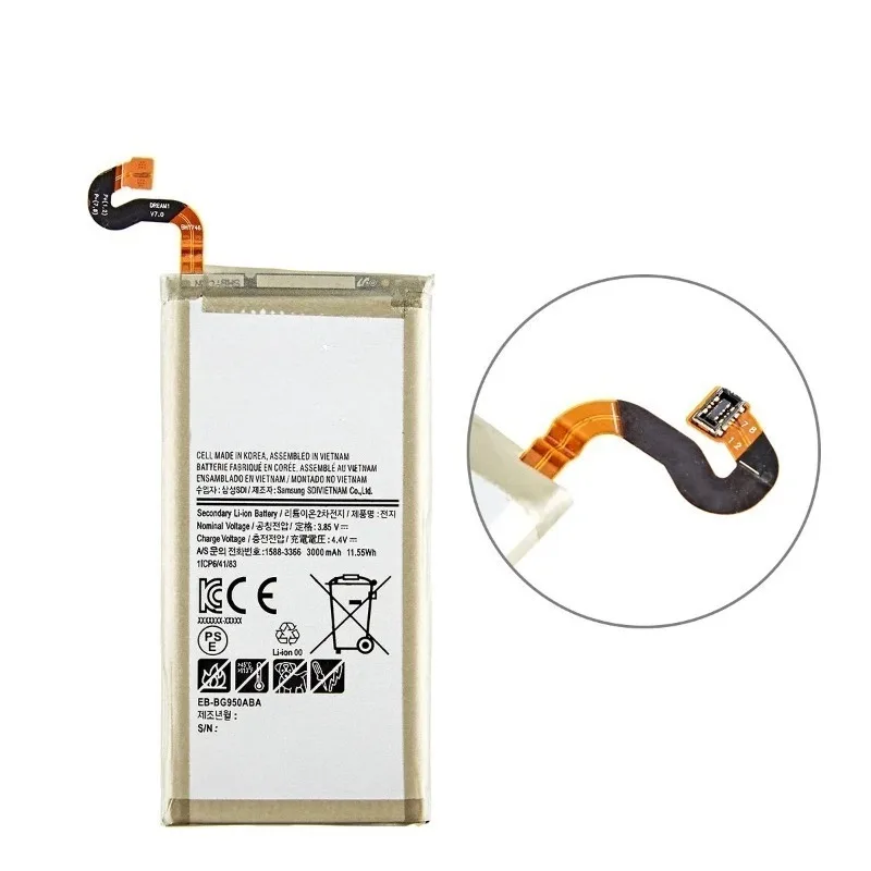 New Replacement Mobile Phone Battery 3.85V 3000mAh EB-BG950ABE for Samsung Galaxy S8 SM-G9508 G950A G9500 G950 G950T G950U/V/F/S