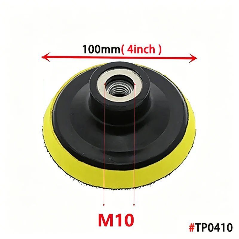 3/4/5/6/7 Zoll Schleifscheiben-Trägerplatte M10 M14 Gewinde Polierpad Klett-Schleifpad für Winkelschleifer Autopolierer – Detail 8