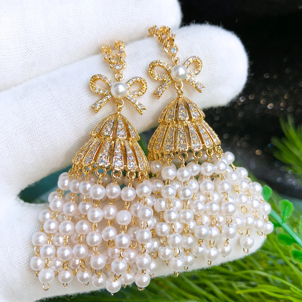 

Soramoore New Romantic Design Shiny Earring For Women Wedding Party Indian Dubai Bridal Jewelry boucle d'oreille femme Gift