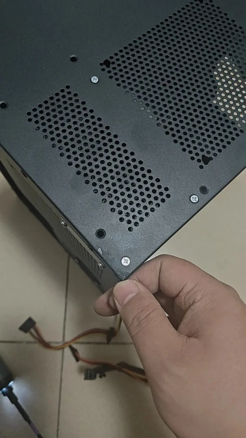 Black 8‑Bay NAS Hard Drive Chassis, ATX Mid‑Tower Storage Case for ATX Power Supply