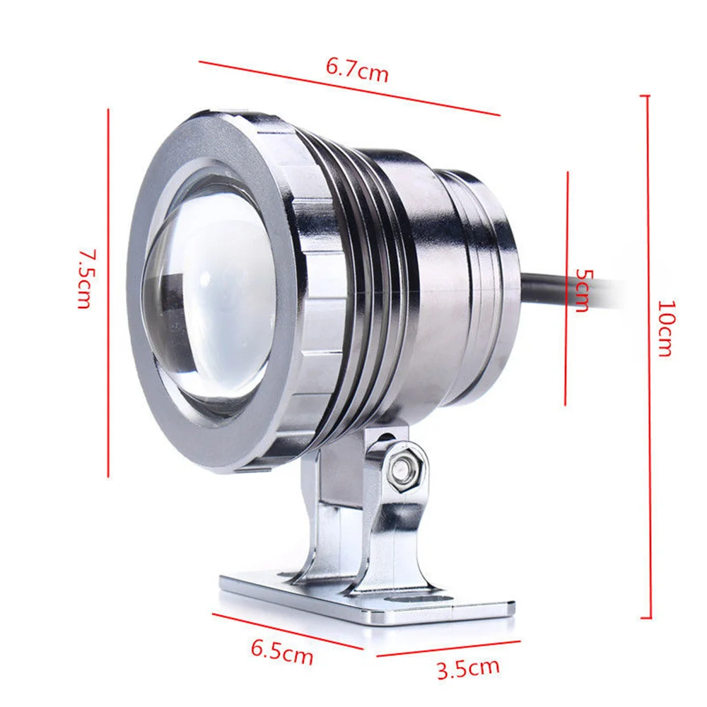 Bombilla LED subacuática RGB para decoración de Exteriores, foco de luz de inundación para jardín, fuente y piscina, CA de 110V, 220V, CC de 12V, 15W, 10W