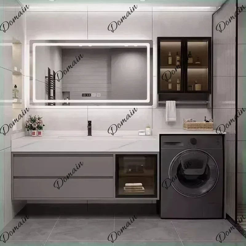 6XY Luxury Bathroom Cabinet Organizer Insert Drawer Shelf Wall Mirrors Fix Rack Sink Shelves Furniture For Bathroom Storage
