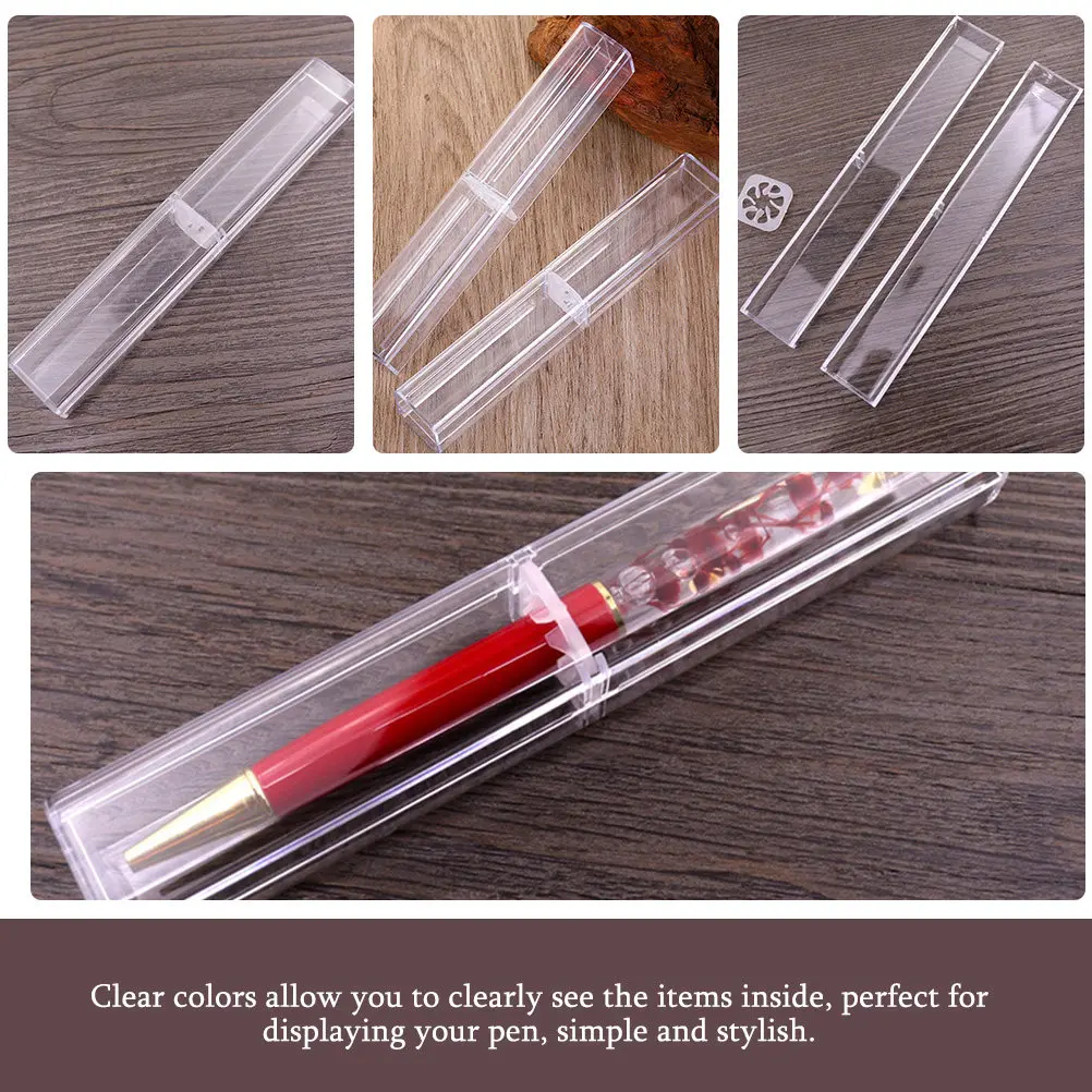 

Набор из 20 прозрачных пластиковых футляров для ручек: компактные портативные тубусы для хранения шариковых ручек и карандашей, подарочные коробки для демонстрации