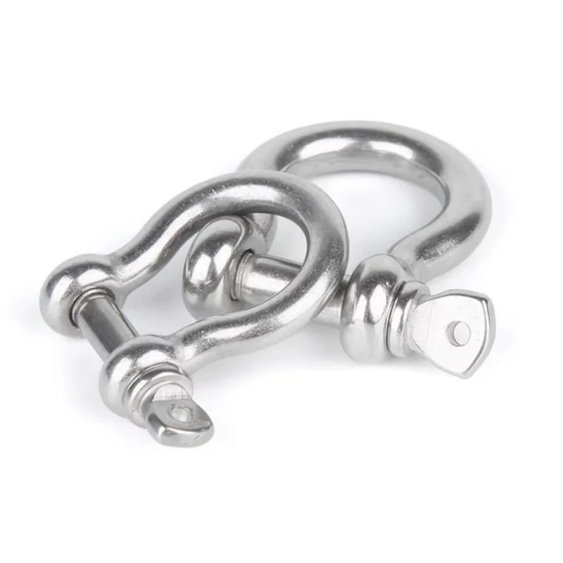 304 Straight D Shackle Short Stainless Steel Breaking D Rigging Shackle Hooks Boat Rigging Hardware M4 M5 M6 M8 M10 M12 M14 M16