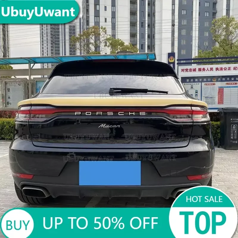 

ABS Material Rear Roof Spoiler Wings for Porsche Macan 2018-2023 Car Styling ABS Carbon Look Rear Spoiler