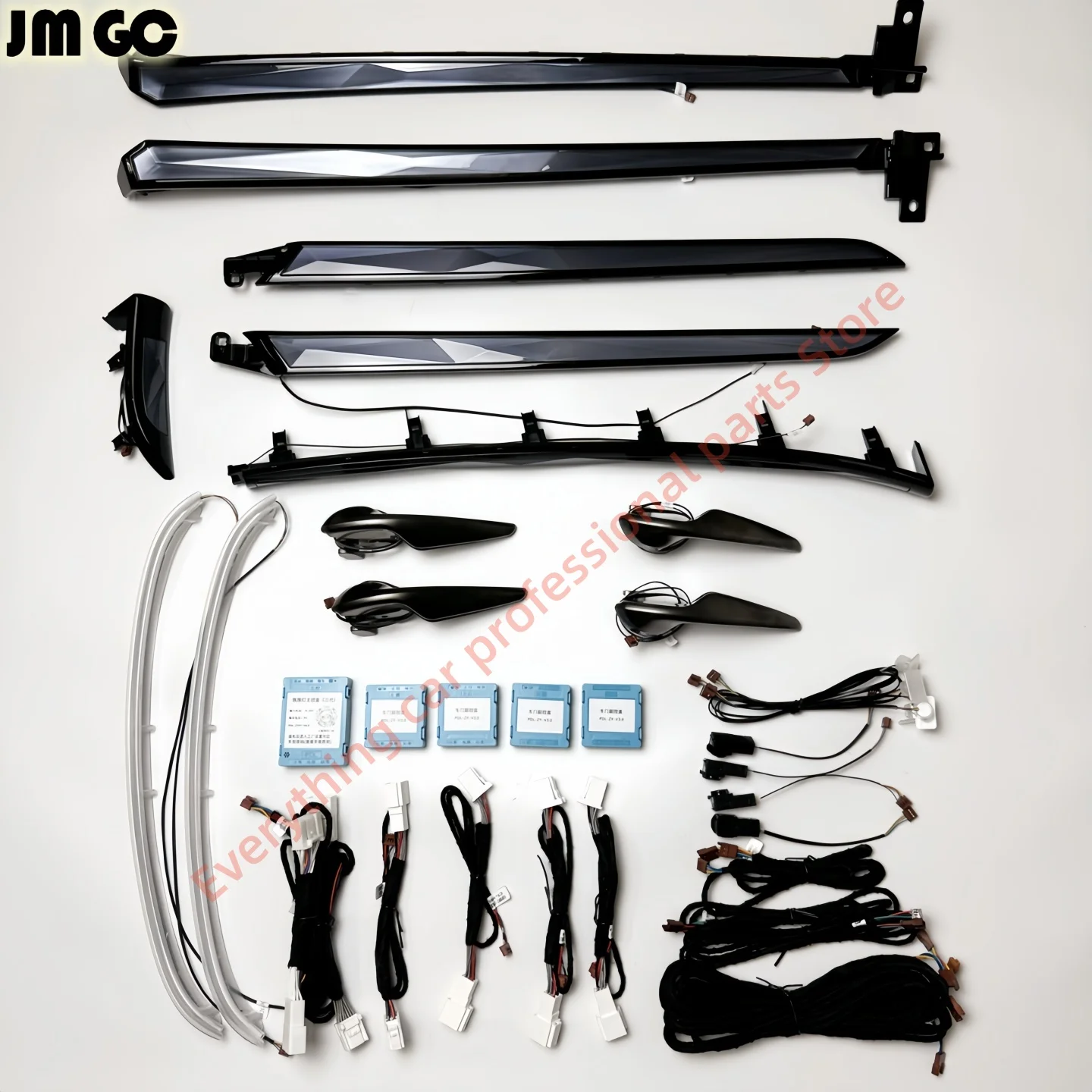 سيارة LED الضوء المحيط لكزس ES شريط توجيه ضوء الباب 64 لون كريستال مصباح لتهيئة الجو غطاء مكبر الصوت الباب زر APP التحكم #1