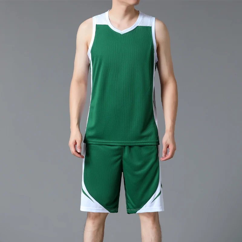 Fashion V-Neck Spliced Casual Sleeveless Tank Top Men's Sets 2024 Summer New Loose All-match Elastic High Waist Shorts Sets