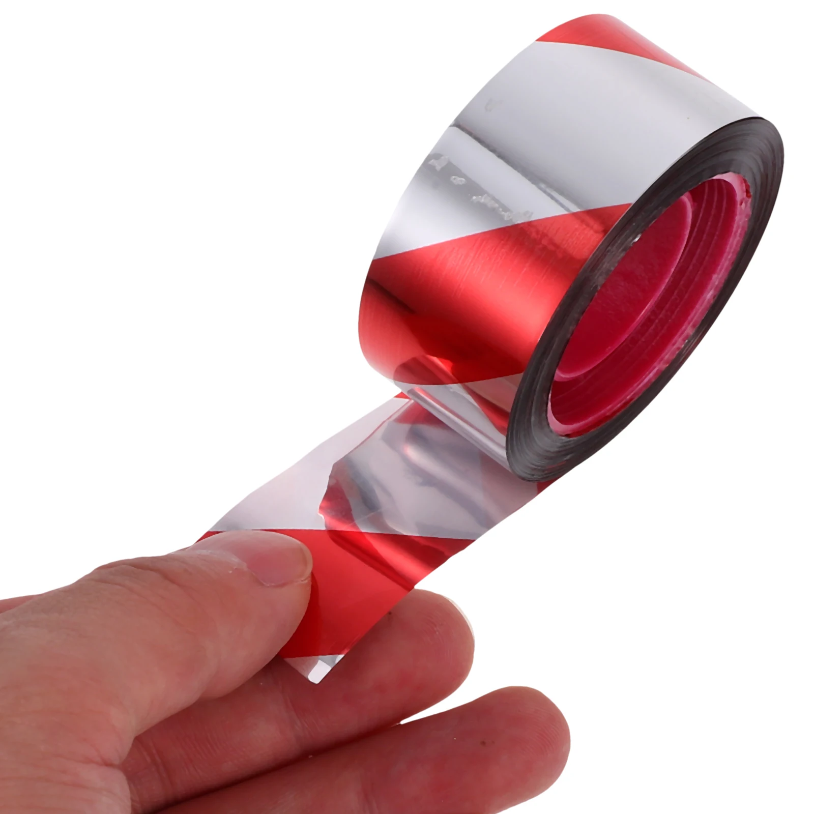 Warning Tape 10 Rolls Red White Caution Construction Safety Barrier Fire Signs Waterproof DIY Length Scare Moving Fright
