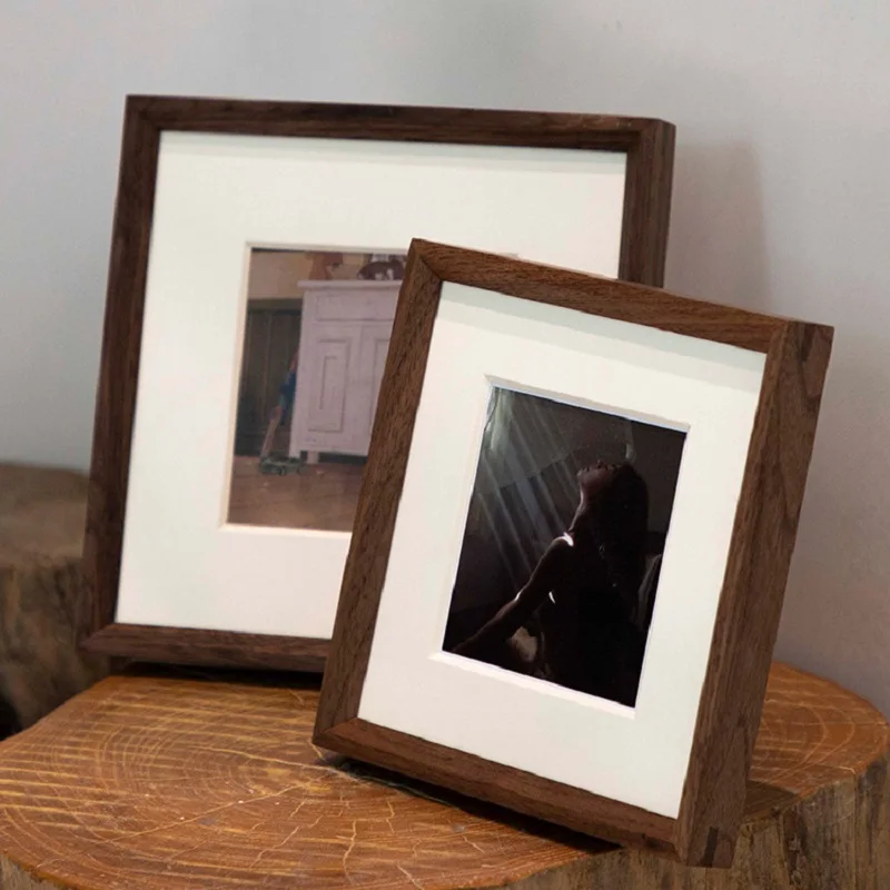 Minimalist Solid Wood Square Photo Frame - Elegant Home Decor Picture Frame for Tabletop Display Home Decor