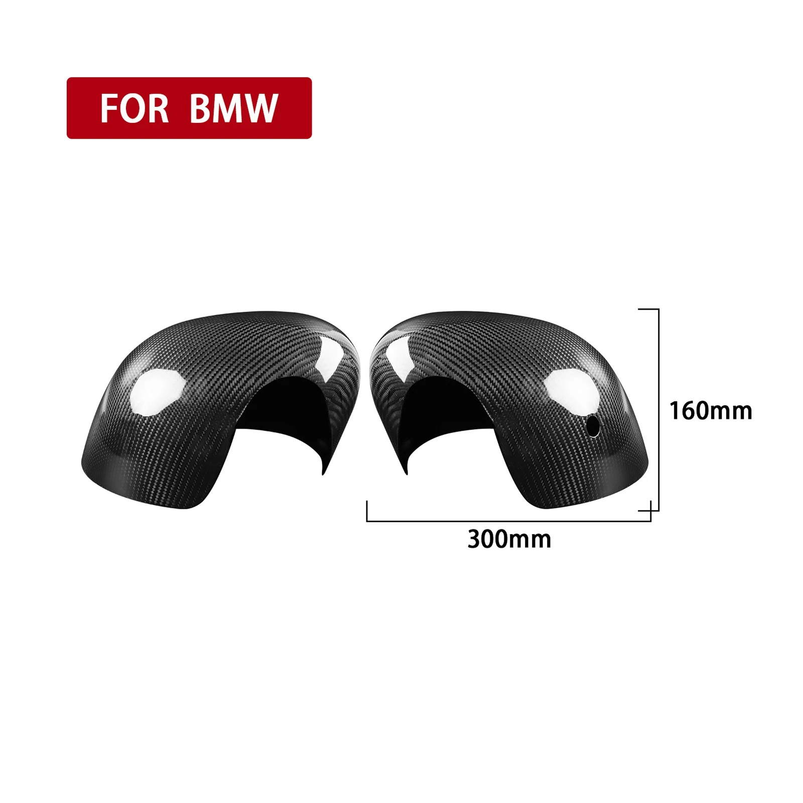 For BMW Mini Cooper S F54 F55 F56 F57 F60 2020 - 2023 With light hole Rear View Mirror Cap Cover view 3