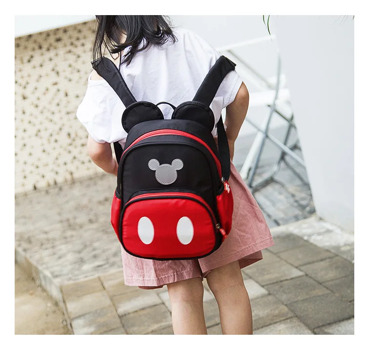 Disney Kids Cartoon Backpack Minnie Mickey Mouse school bag  Girls Princess Backpack Primary Schoolbag