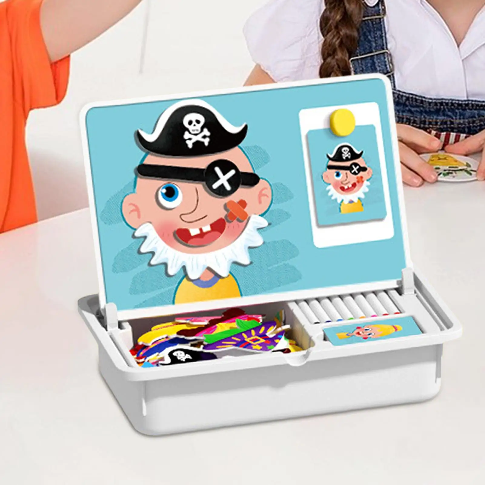 Magnetic Puzzles Face Dress Up Travel Game Magnetic Funny Face Puzzle Toy Drawing Board Educational STEM Fine Motor Learning