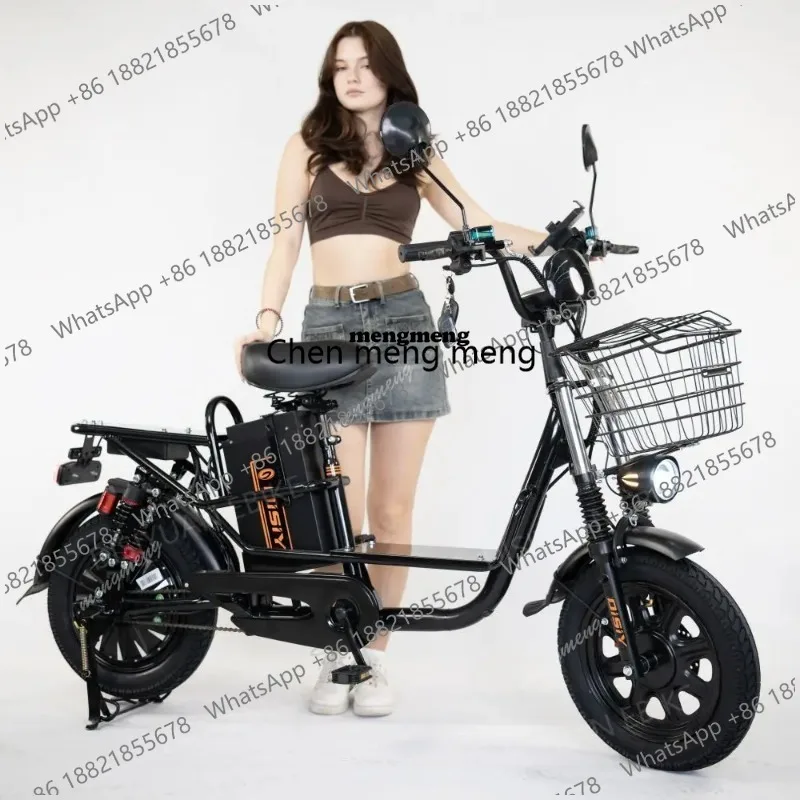 2-wheeled Bicycle Electric Cargo 60V Lithium Battery Cargo E-bike with Takeaway Stand