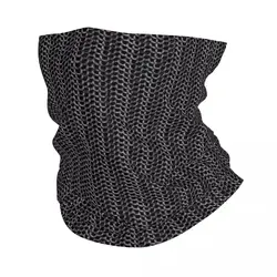 Metal Chainmail Medieval Armor Bandana Neck Gaiter Printed Mask Scarf Multi-use Balaclava Riding For Men Women Adult Windproof