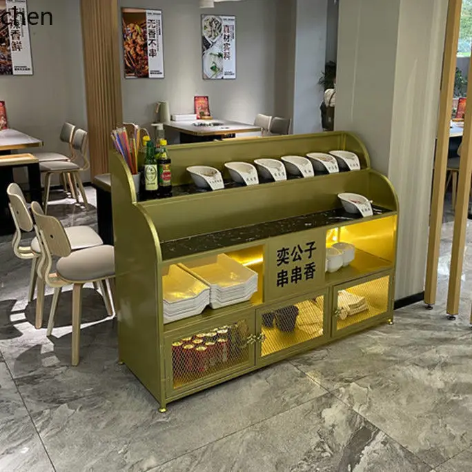 CZ Self-Service Seasoning Station Commercial Display Cabinet Restaurant Food Preparation Cabinet Multi-Cross-Border