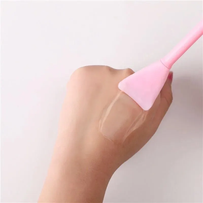 Mud Mask Facial Mask Stick Beauty Tool Dual-end Silicone Mask Brush with Scoop for Easy Mud Mask Brush Application