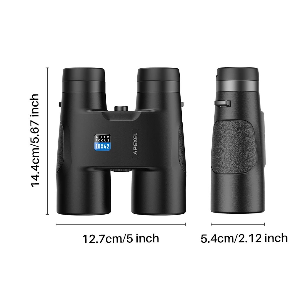 APEXEL 10X Auto Focus Binoculars Compact BaK4 Telescope Optical Lens for Bird Watching, Hunting, Fishing & More