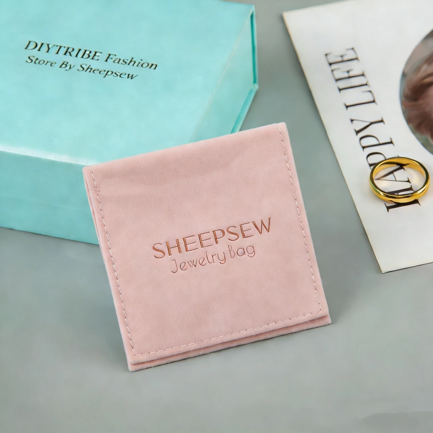 

Набор из 20 штук: подарочные коробки для украшений 9x9 см с индивидуальным логотипом и соответствующими пакетами, персонализированные