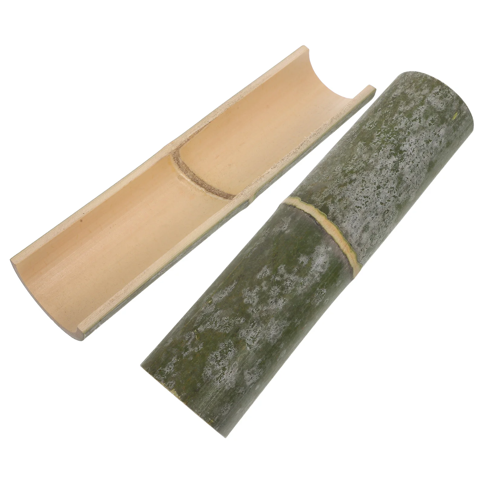 

2 Pcs Bamboo Water Pipe Fountain Accessories Backyard Small Landscaping Parts