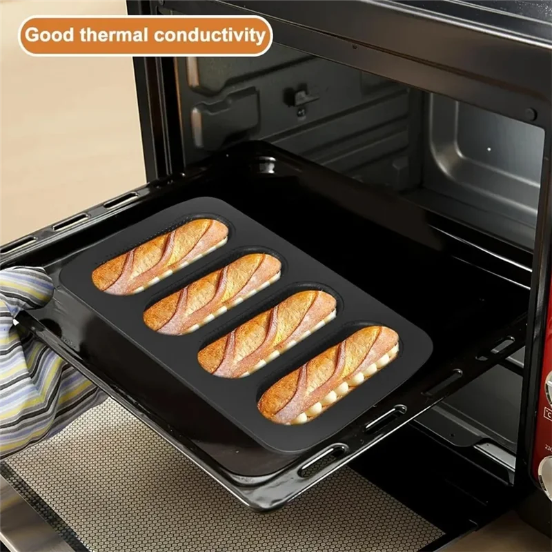 KYCOR-صينية خبز من الفولاذ الكربوني قالب هوت دوج نخب كعكة صغيرة منزلية غير لاصقة سهلة السقوط ساندويتش