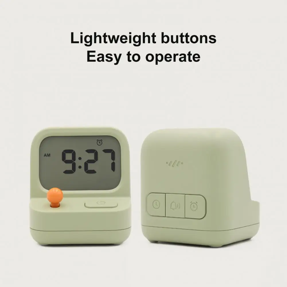 Creative Retro Mini Handheld Game Machine Alarm Clock Kids Cute Digital Clock Multi Function Coundown Snooze Desk Table Clock