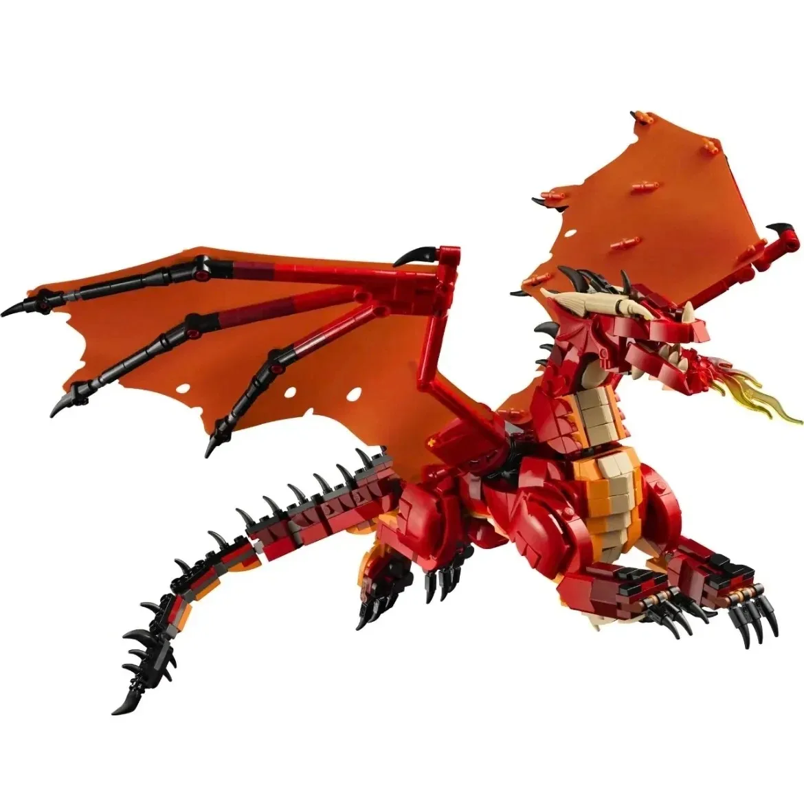 متوافق مع سلسلة IDEAS 21348 Dragon and Dungeon Red Dragon Legend لعبة مكعبات البناء للبالغين هدية