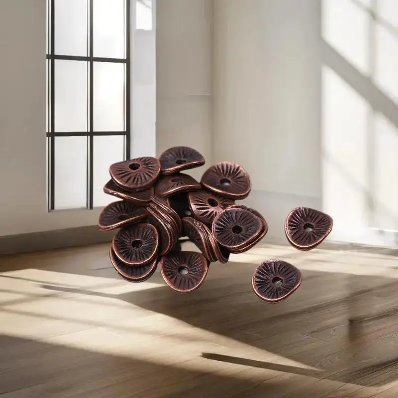 Сумка из 20 волнистых бусин-разделителей из цинкового сплава в античном меддном тоне для поделок с драгоценными камнями