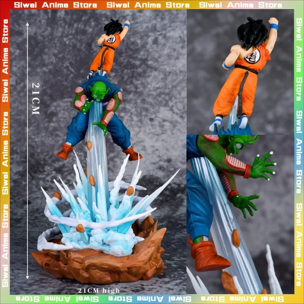 Dragon Ball Goku Vs Piccolo Leuchtende Figur Anime Action-figuren PVC Sammlung Modell Statue Spielzeug Schreibtisch Ornament Geburtstag Geschenk